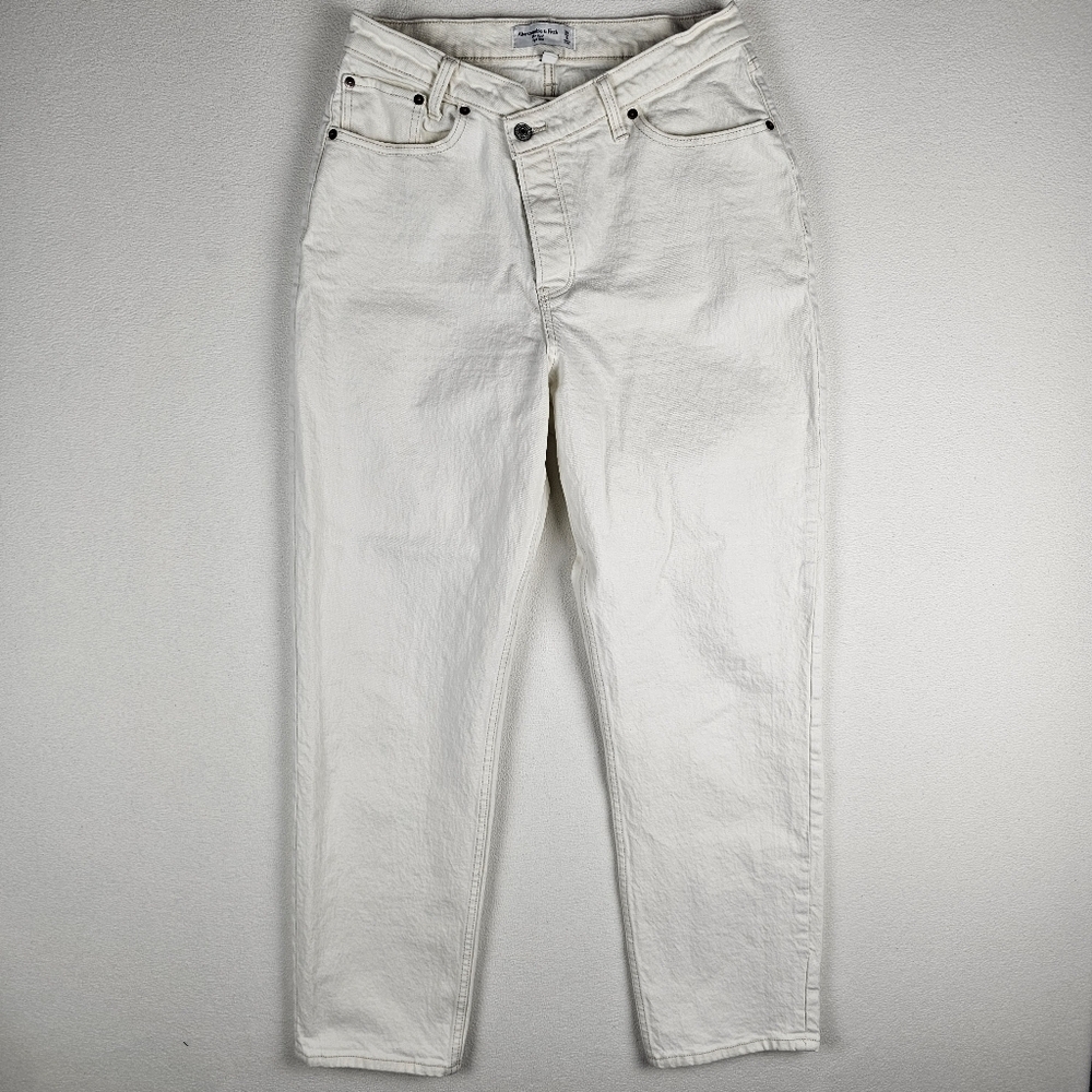 Abercrombie & Fitch Curve Love The Dad High Rise Criss Cross Waist Size 29